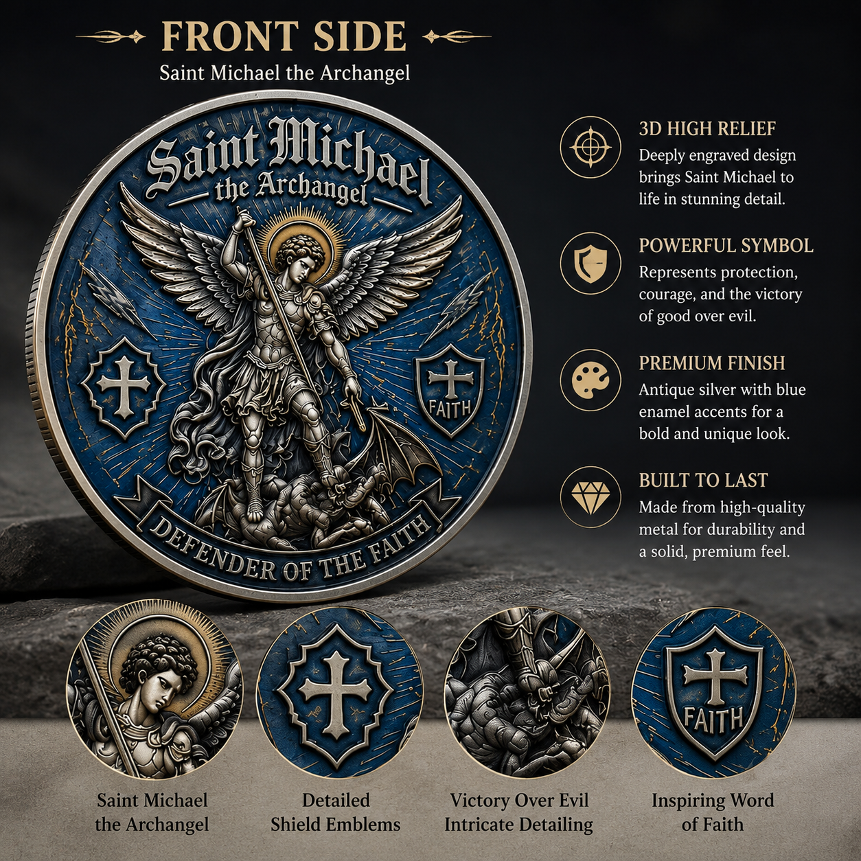 🔥Last 100pcs🔥Saint Michael Archangel Challenge Coin