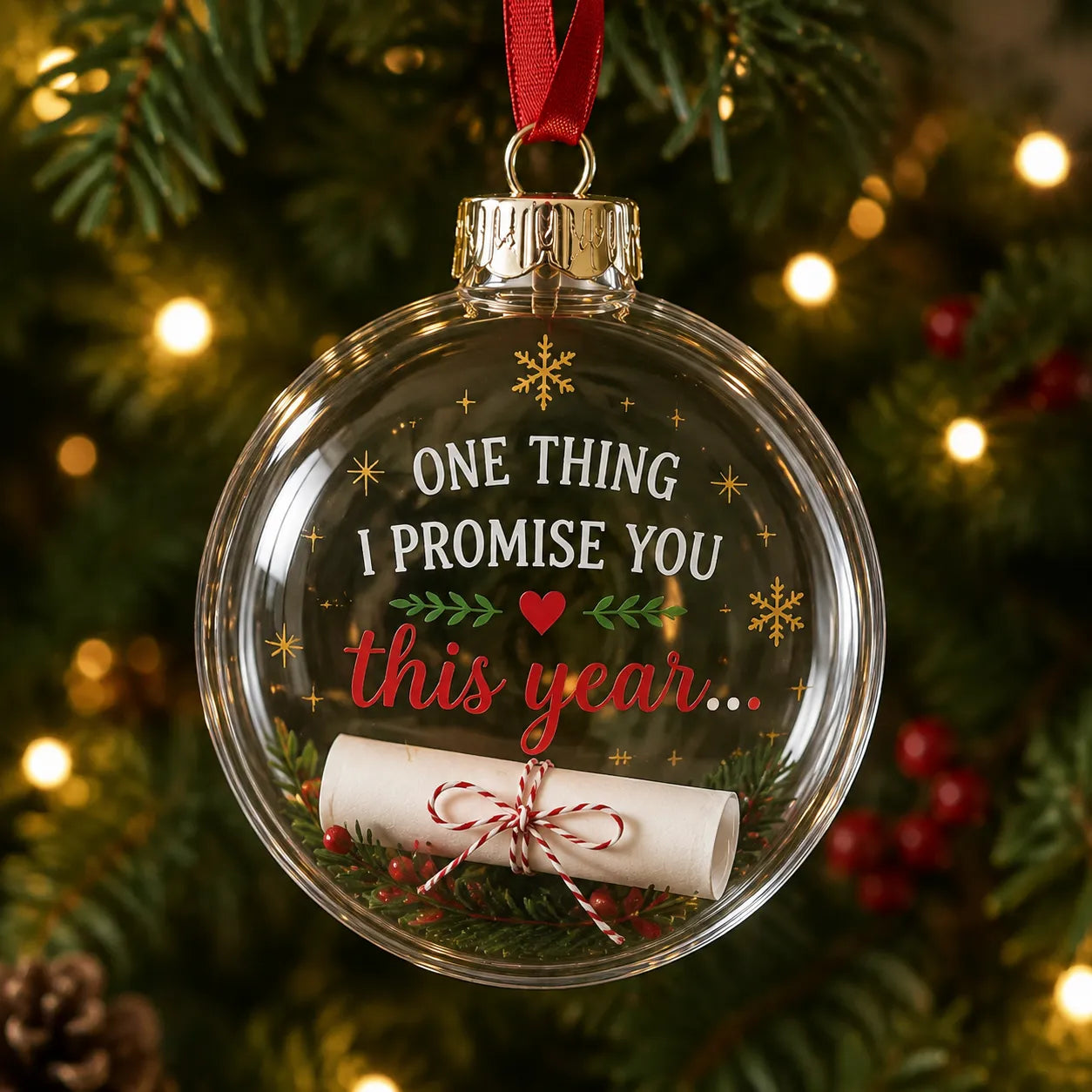 🎁❤️Personalized Message Christmas Ornament – A Little Note From the Heart✍️🎄 - image 1