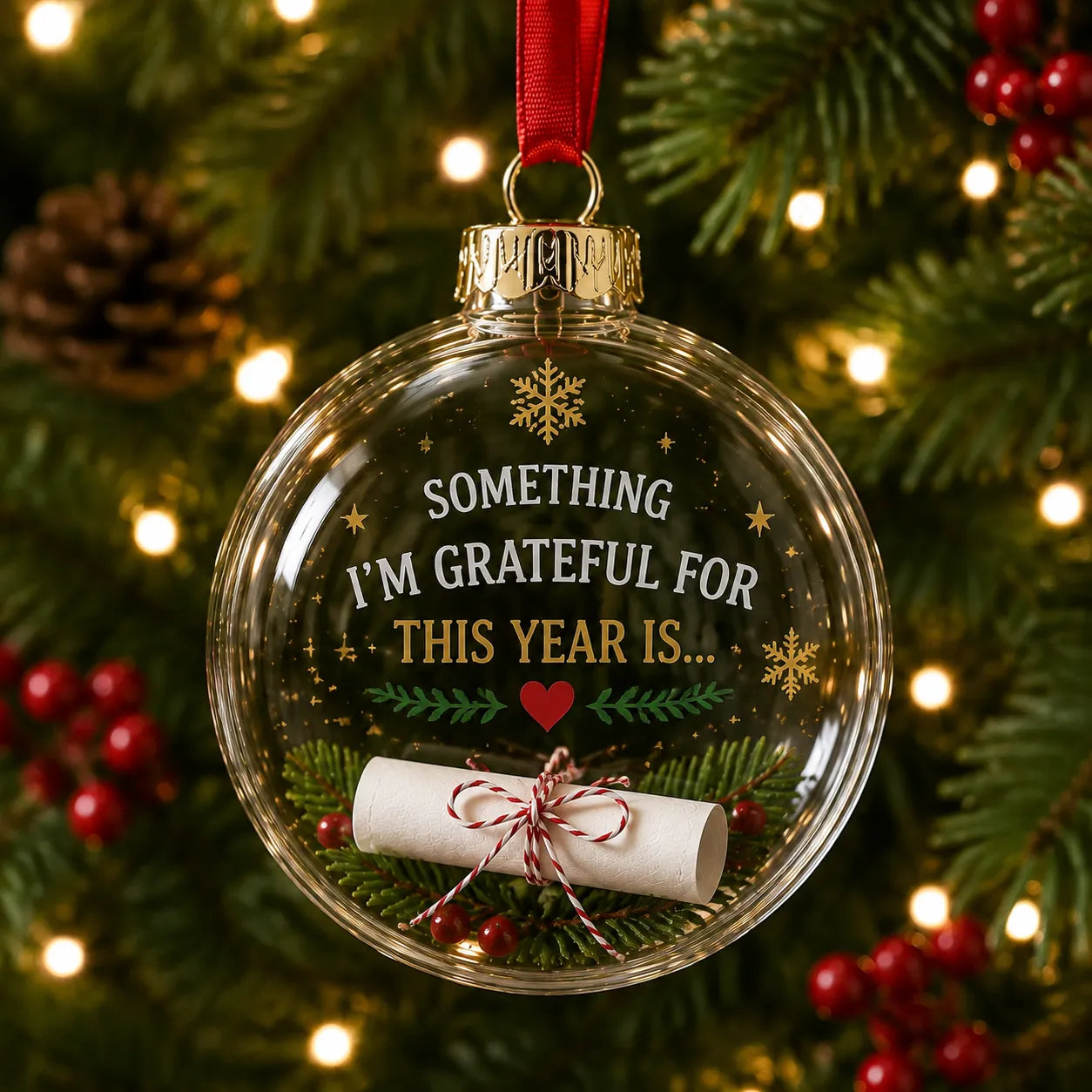 🎁❤️Personalized Message Christmas Ornament – A Little Note From the Heart✍️🎄 - image 5