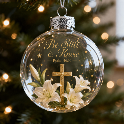 🙏 Psalms Scripture Christmas Ornament – A Beautiful Reminder of Faith 🎄✨ - image 1