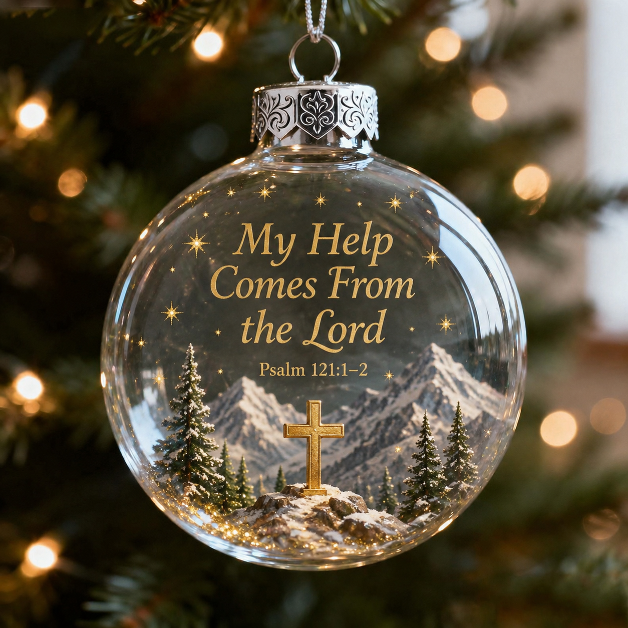 🙏 Psalms Scripture Christmas Ornament – A Beautiful Reminder of Faith 🎄✨ - image 4