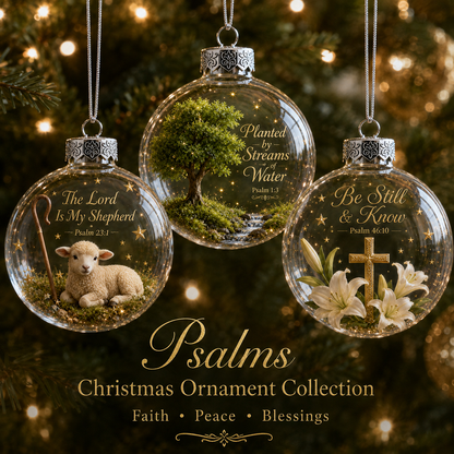 🙏 Psalms Scripture Christmas Ornament – A Beautiful Reminder of Faith 🎄✨ - image 7