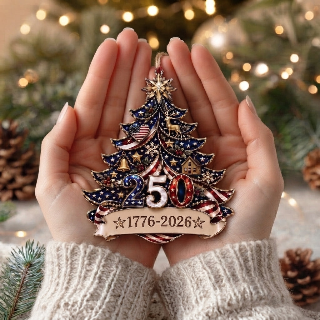 🇺🇸 America 250th Anniversary Christmas Ornament
