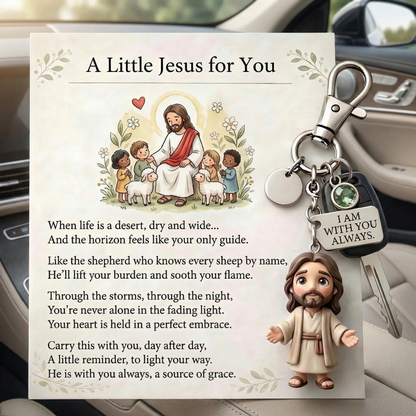 "A Little Jesus for You" - Comforting Pocket Reminder Keychain & Poem Card Gift Set 🌟🙏 - image 7