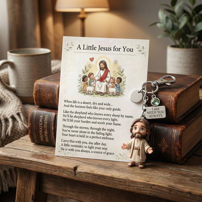 "A Little Jesus for You" - Comforting Pocket Reminder Keychain & Poem Card Gift Set 🌟🙏 - image 6