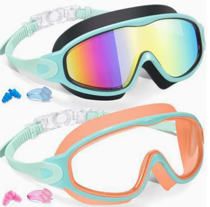 Kids Swim Goggles 2 Pack - UV Protection & Anti-Fog