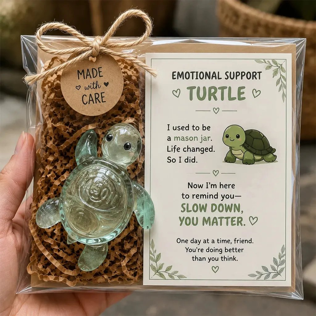 💖💌 Emotional Support Glass Animal Gift Set | 7 Meaningful Designs with Encouragement Card & Gift-Ready Packaging ✨