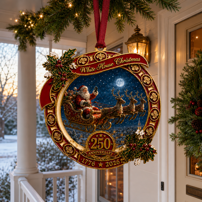 🔥Last 30pcs✨⏰ Limited anniversary edition✨49% OFF!🔥250th Anniversary Edition Santa's Sleigh Scene Ornament
