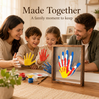 Wooden Transparent Handprint Frame Set, DIY Family Memorial Gift Kit - image 1