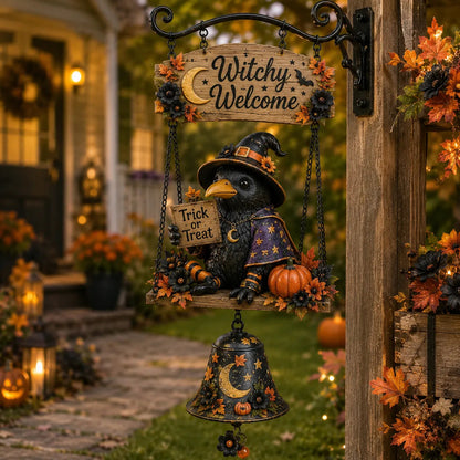 ⏰LIMITED TIME 49% OFF!🔥🔔Halloween Hanging Welcome Sign With Bell