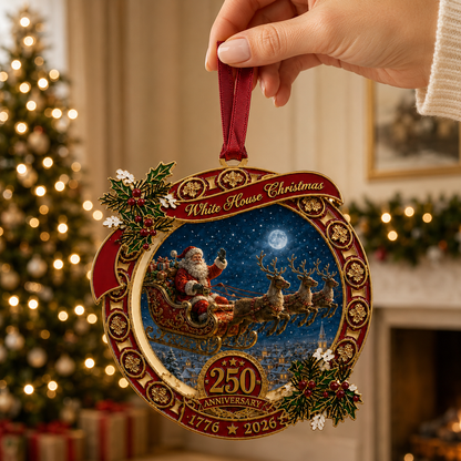 🔥Last 30pcs✨⏰ Limited anniversary edition✨49% OFF!🔥250th Anniversary Edition Santa's Sleigh Scene Ornament