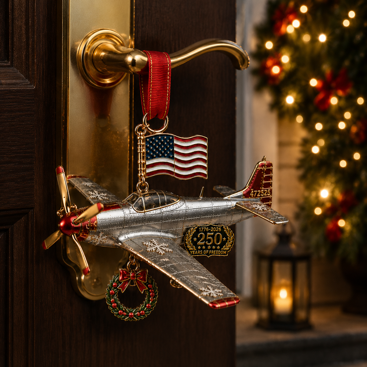 🔥Last 30pcs✨⏰ Limited anniversary edition✨49% OFF!🔥250th Anniversary Airplane-Shaped Christmas Ornament