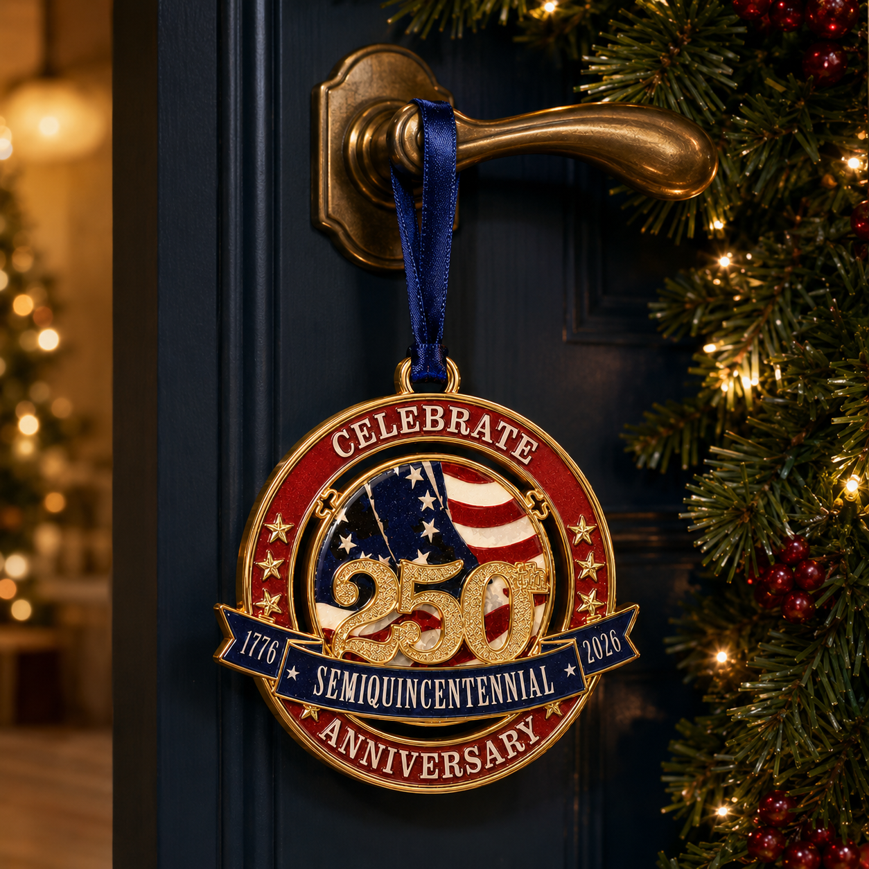 🔥250th Anniversary Commemorative Medal Christmas Tree Ornament