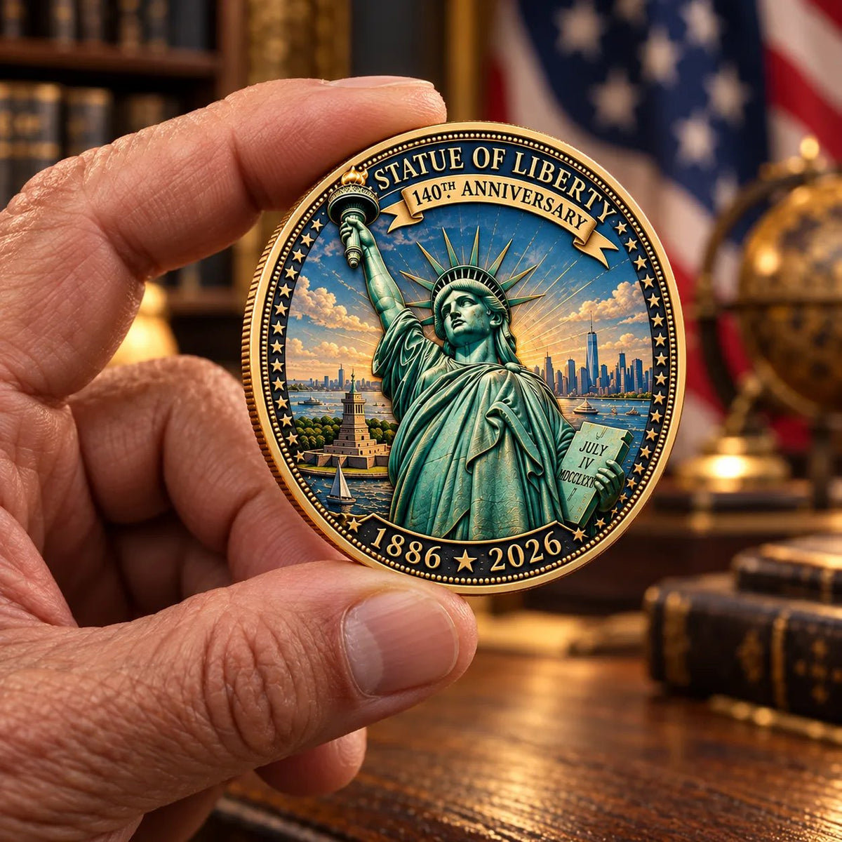 🗽 Statue of Liberty 140th Anniversary Commemorative Coin | 1886–2026 American Heritage Keepsake 🇺🇸