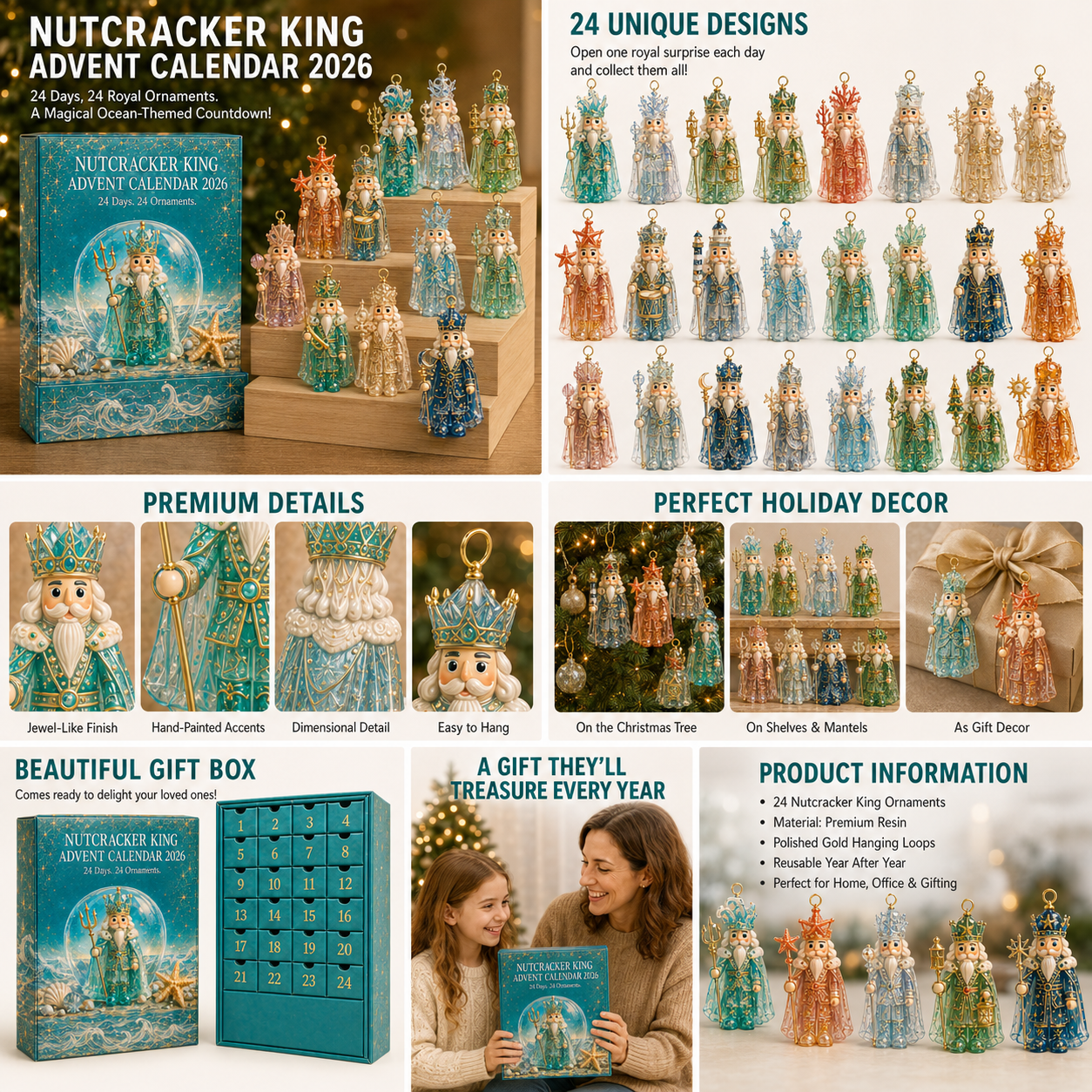 🔥Last 30pcs✨⏰ Limited anniversary edition✨49% OFF!🔥2026 Nutcracker Christmas Advent Calendar