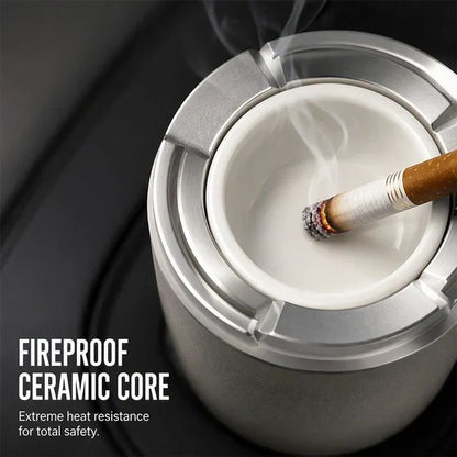 Rotating Sealed Lid Car Ashtray Odor Resistant Auto Cigarette Ashtray Fits Vehicle Cup Holder🌸 - image 12