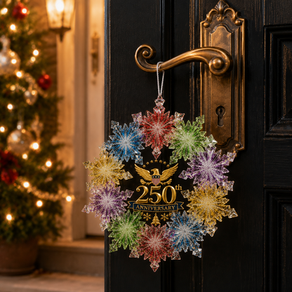 🔥Last 30pcs✨⏰ Limited anniversary edition✨49% OFF!🔥250th Anniversary Crystal Snowflake Christmas Tree Ornament