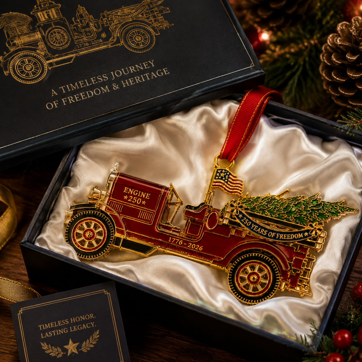 🔥Last 30pcs✨⏰ Limited anniversary edition✨49% OFF!🔥250th Anniversary Edition Vintage Fire Truck Ornament