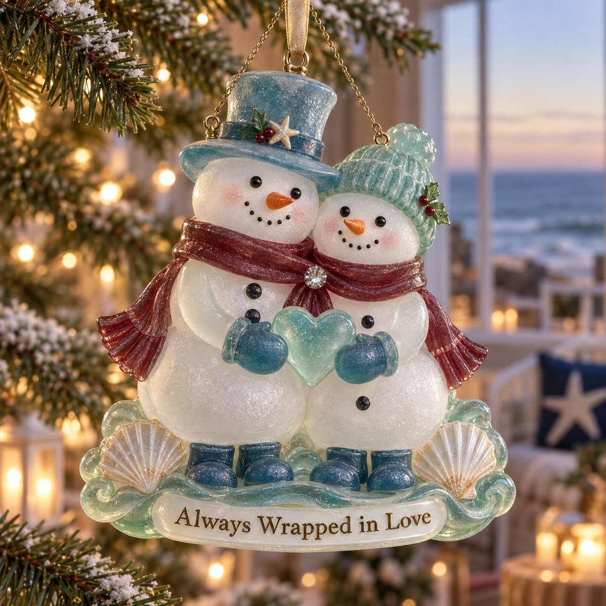 Coastal Snowmen Christmas Decor |  Lasting Love - image 4