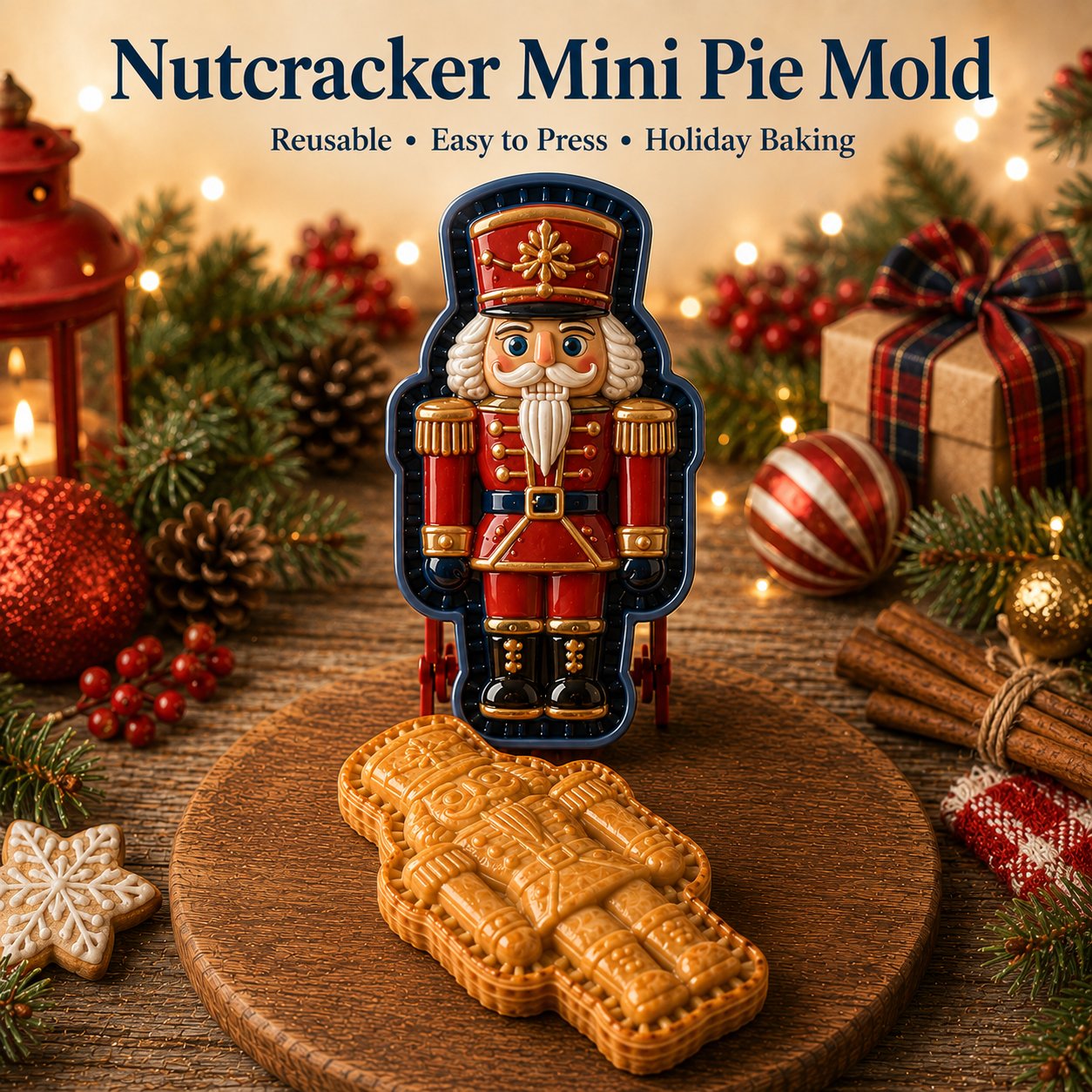 ⏳ Last Day 50% OFF – 🎄 9-Design Christmas Mini Pie Mold Collection | Reusable Embossed Molds for Shaping Detailed Santa, Snowman, Reindeer, Tree & Holiday Pies 🥧✨