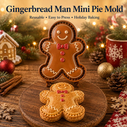 ⏳ Last Day 50% OFF – 🎄 9-Design Christmas Mini Pie Mold Collection | Reusable Embossed Molds for Shaping Detailed Santa, Snowman, Reindeer, Tree & Holiday Pies 🥧✨