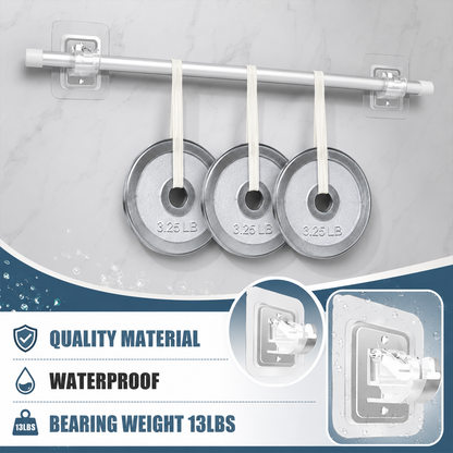 8PCS Curtain Rod Brackets with Clips – Adjustable Drapery Hooks - image 7