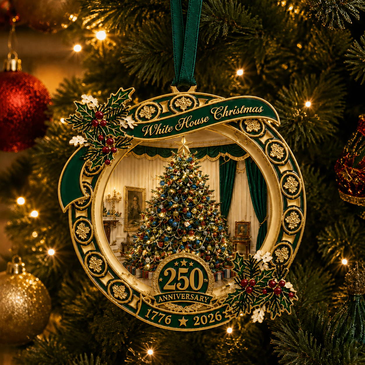 🔥Last 30pcs✨⏰ Limited anniversary edition✨49% OFF!🔥250th Anniversary View of the Christmas tree in the White House bedroom