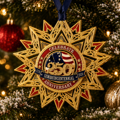 ✨250th Anniversary Commemorative Medal Christmas Tree Ornament