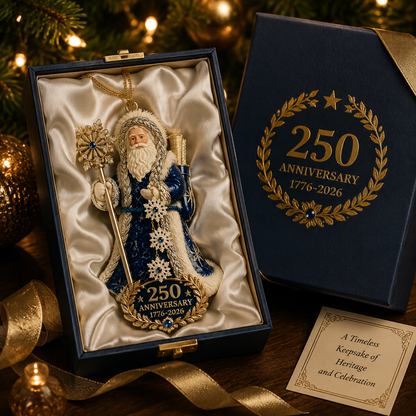 🔥Last 30pcs✨⏰ Limited anniversary edition✨49% OFF!🔥250th Anniversary Snowflake Santa Ornament for the Christmas Tree