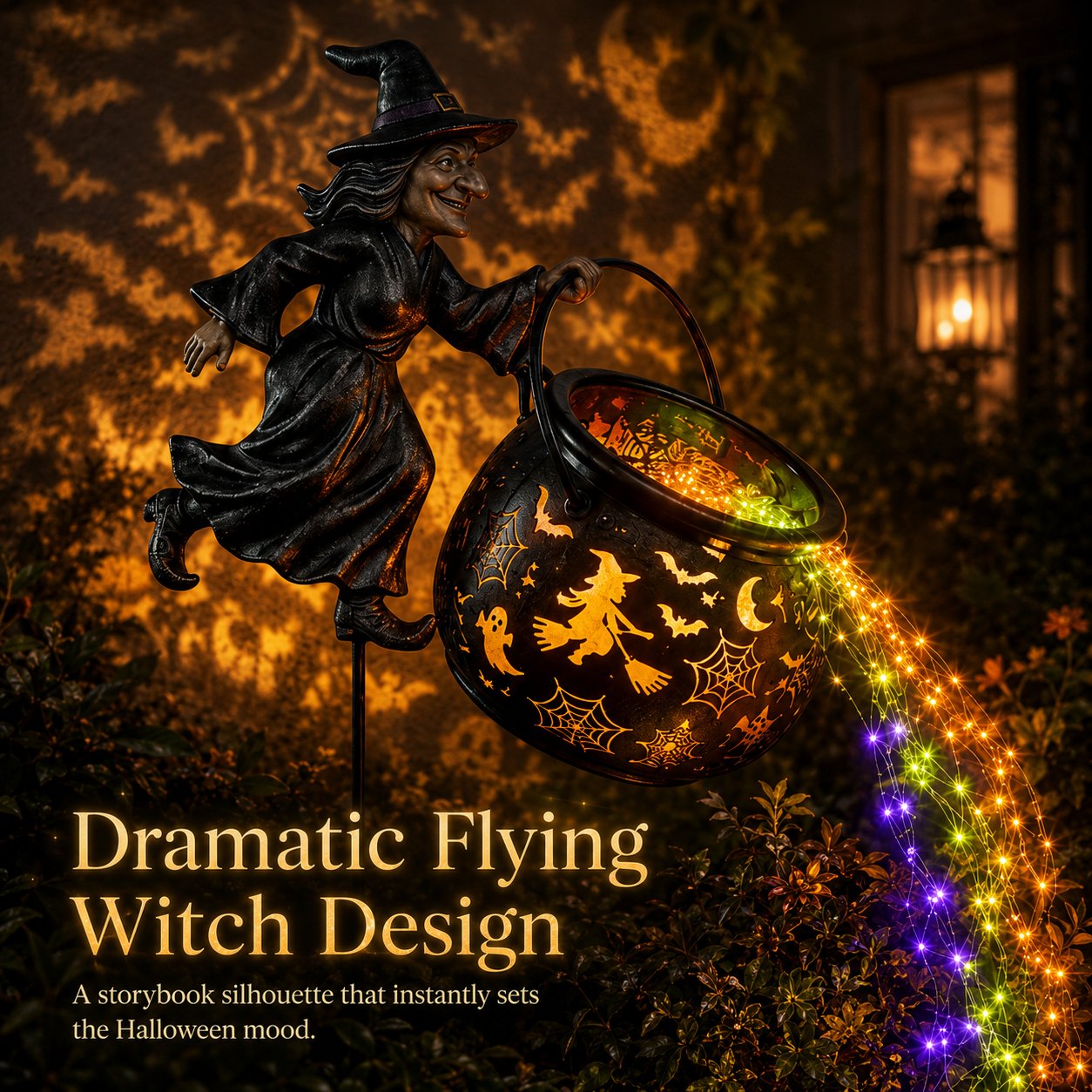 🔥Last Day 49% OFF🎃Halloween Witch Cauldron Garden Light - image 2