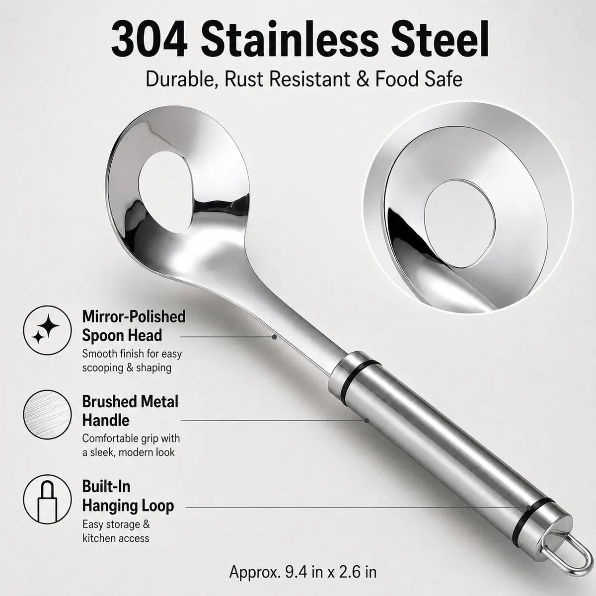 Stainless Steel Meatball Maker Spoon, Non‑Stick Meat Ball Extrusion Scoop 🍲 - image 12