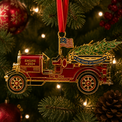 🔥Last 30pcs✨⏰ Limited anniversary edition✨49% OFF!🔥250th Anniversary Edition Vintage Fire Truck Ornament