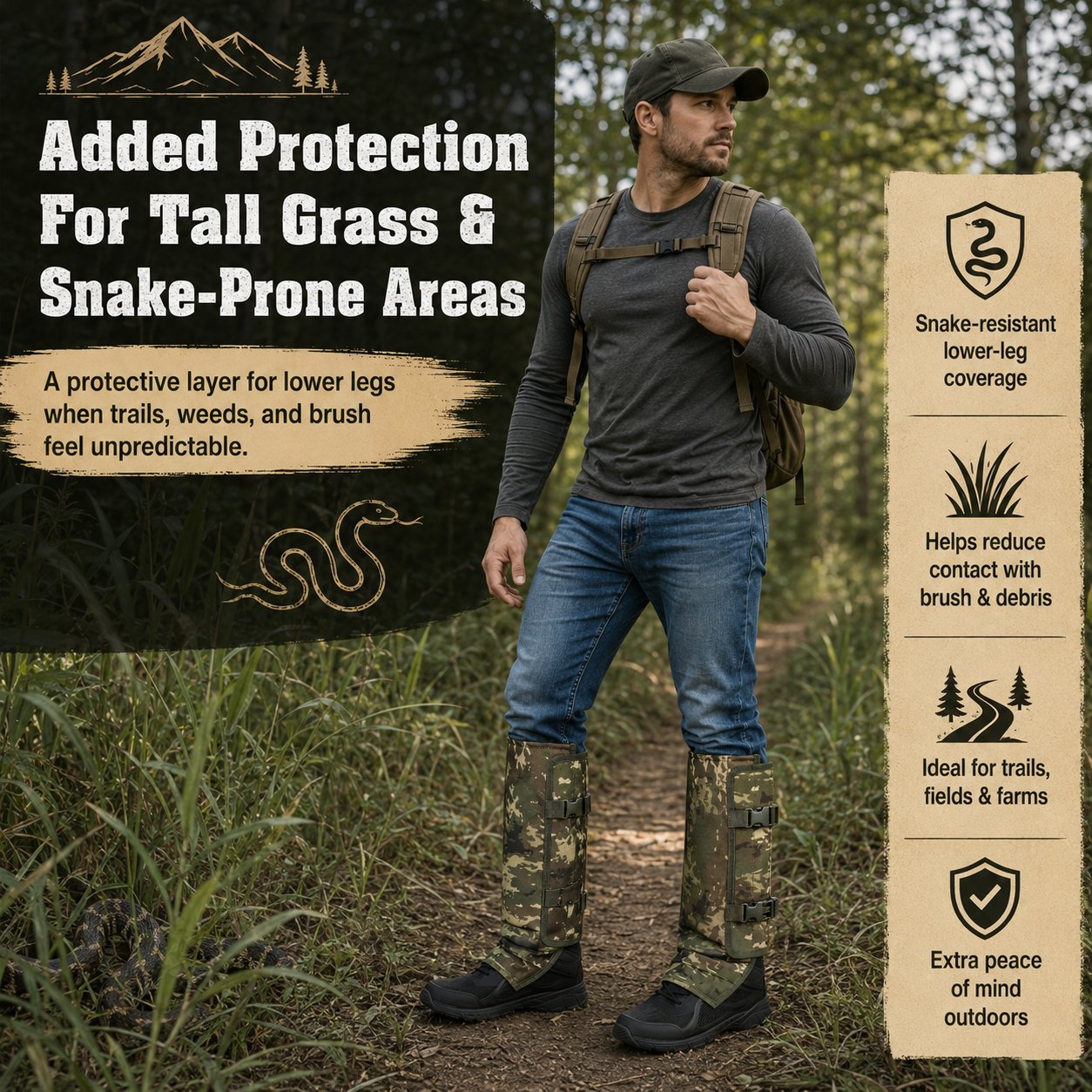 🌿 Snake-Resistant Outdoor Leg Gaiters - image 3