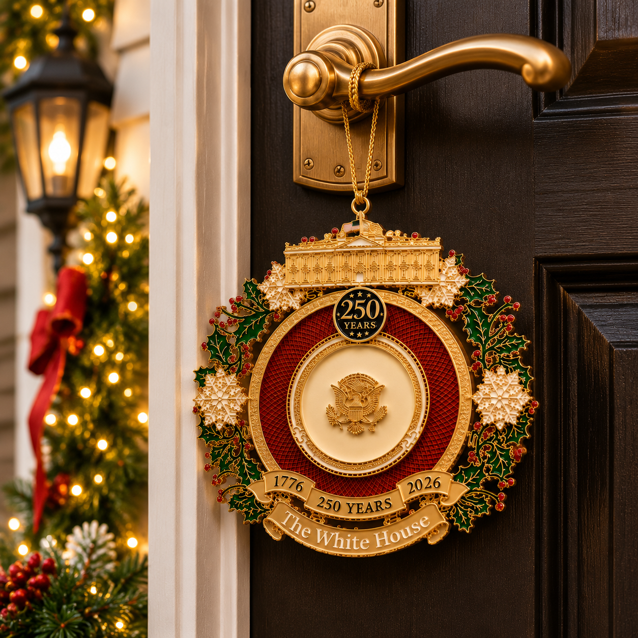 🔥White House 250th Anniversary Commemorative Medal Christmas Tree Ornament