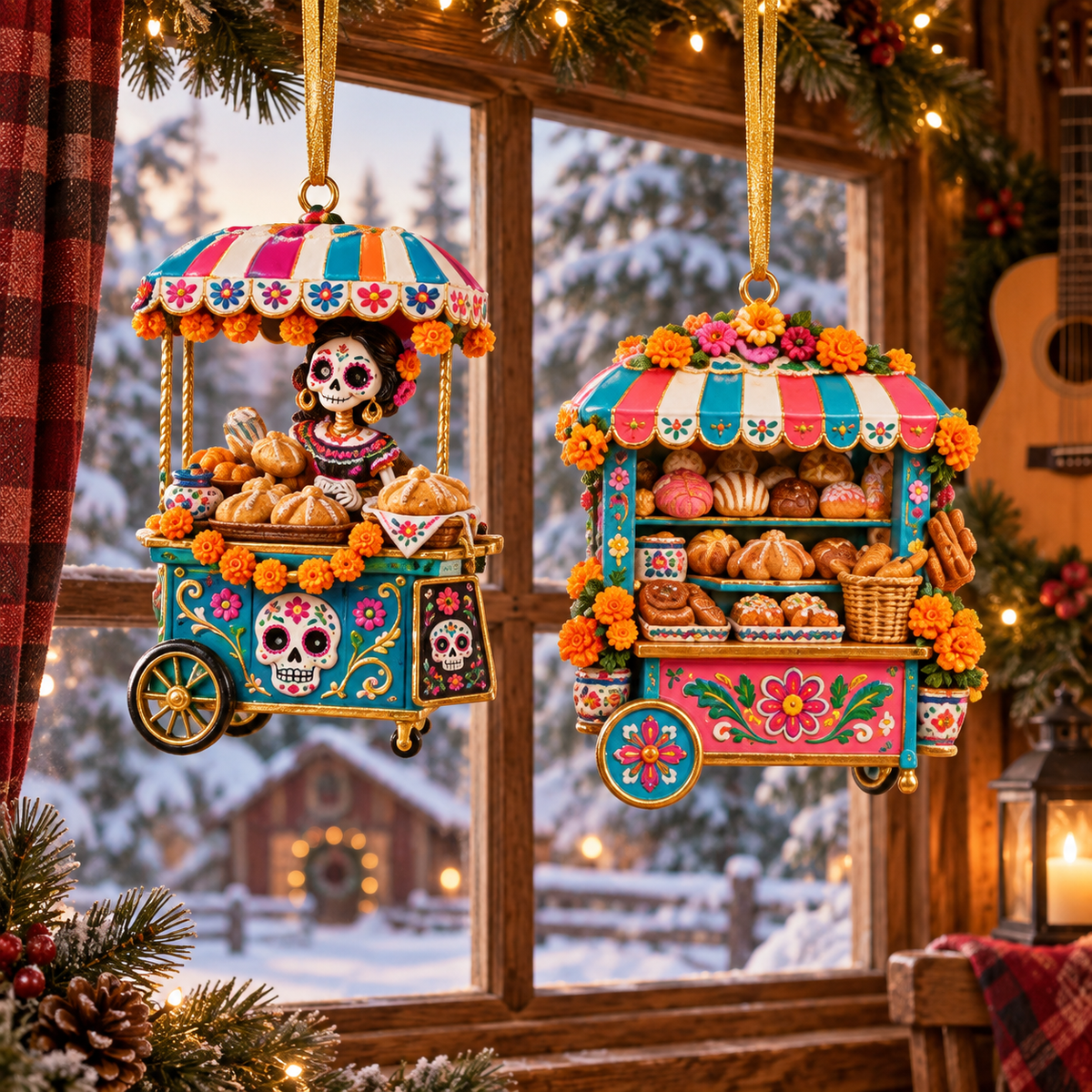 2026 Día de Muertos Village Ornaments – Miniature Market & Marigold Keepsake Collection - image 12