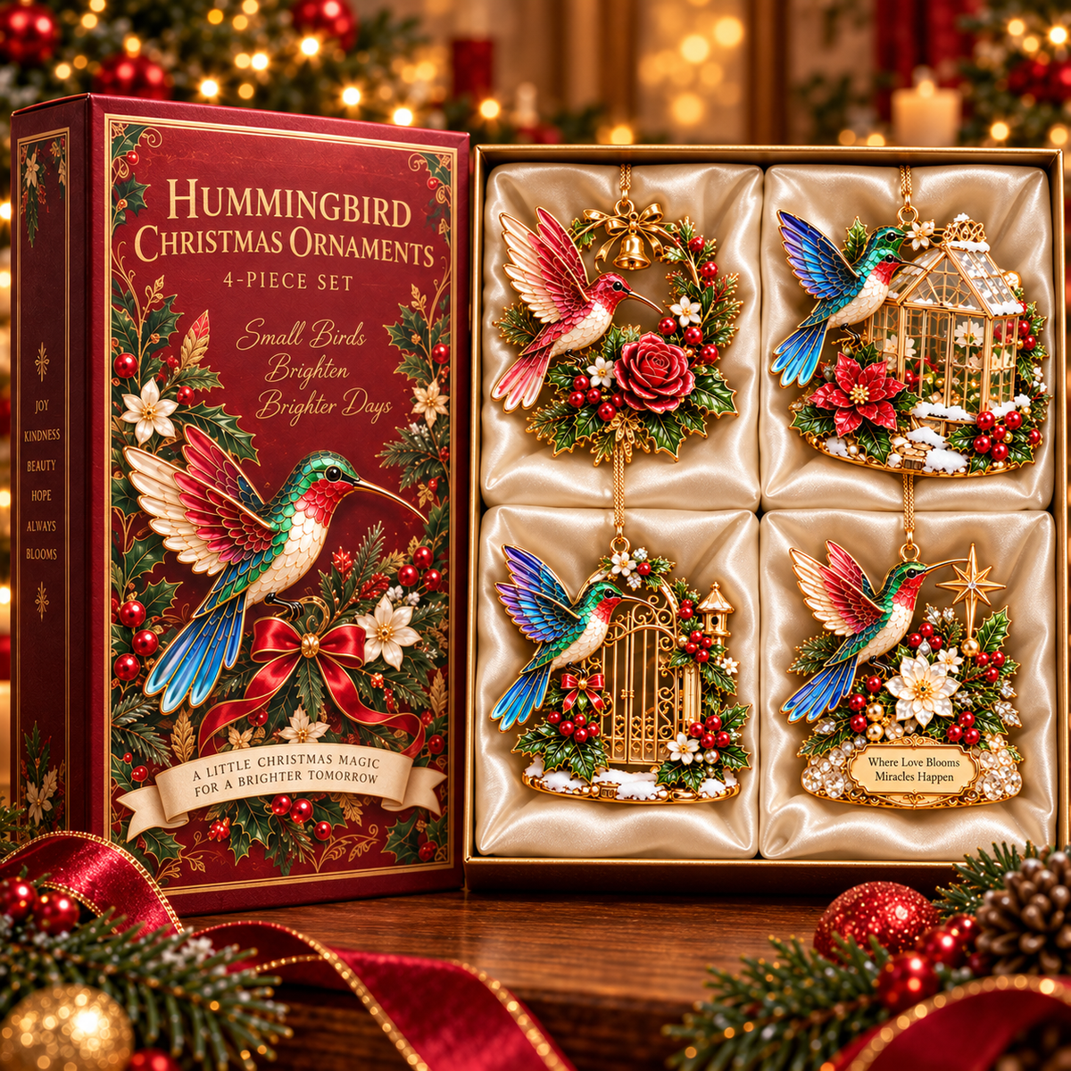 Hummingbird Christmas Ornament  –  Festive Bird Keepsake Collection, Elegant Holiday Gift for Mom, Grandma & Hummingbird Lovers - image 12