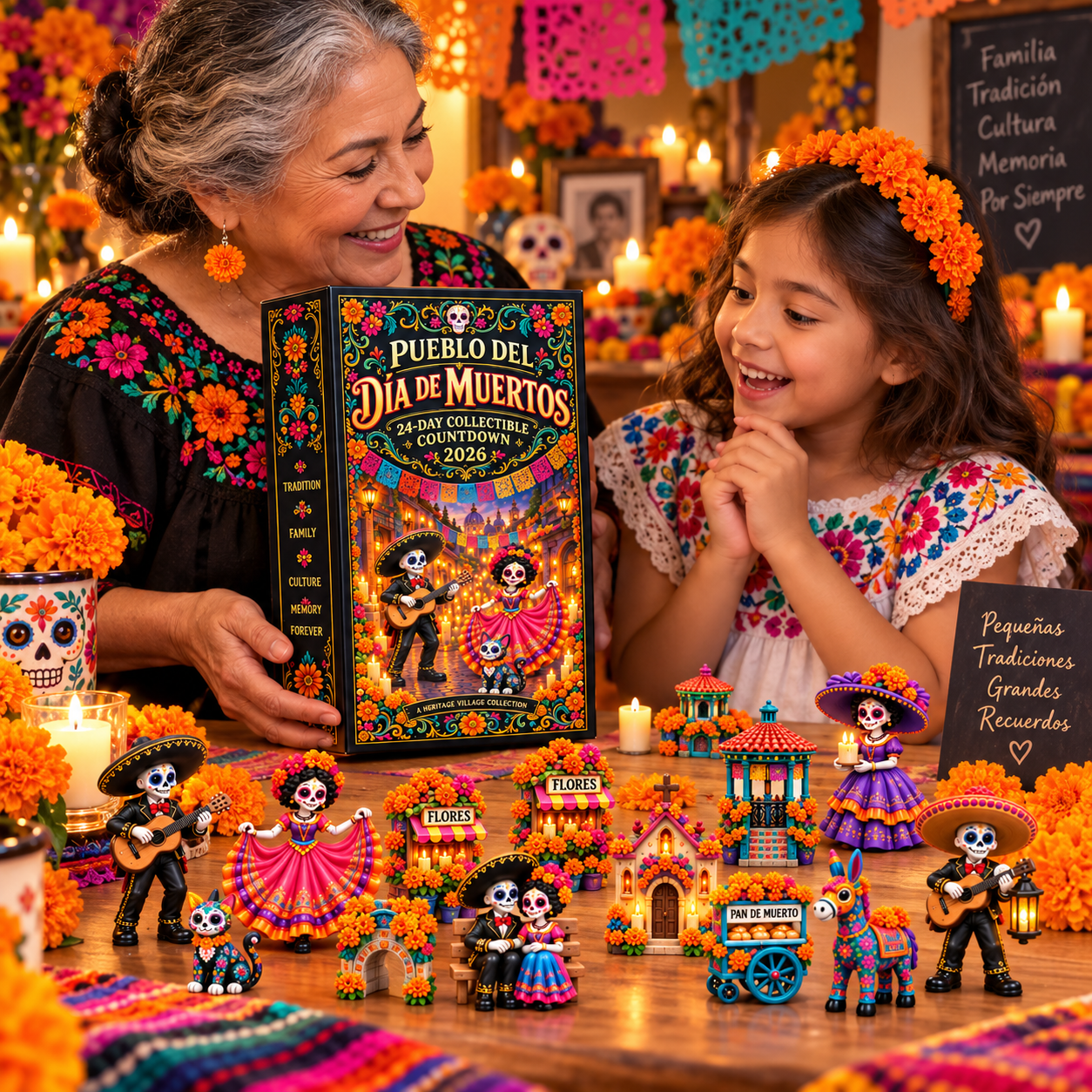 Pueblo del Día de Muertos 2026 – 24-Day Day of the Dead Collectible Countdown Calendar with 24 Unique Miniatures - image 3