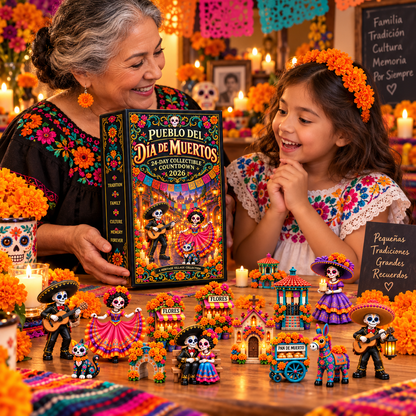 Pueblo del Día de Muertos 2026 – 24-Day Day of the Dead Collectible Countdown Calendar with 24 Unique Miniatures - image 3