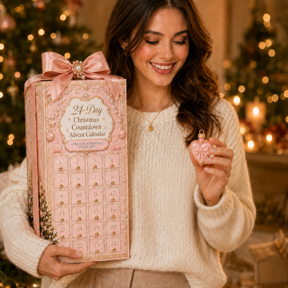 ✨24-Day Christmas Countdown Advent Calendar – Pink Bow Series