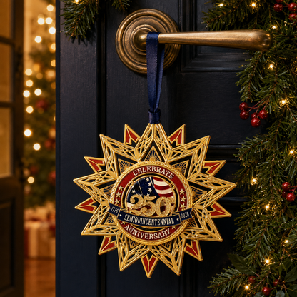 ✨250th Anniversary Commemorative Medal Christmas Tree Ornament