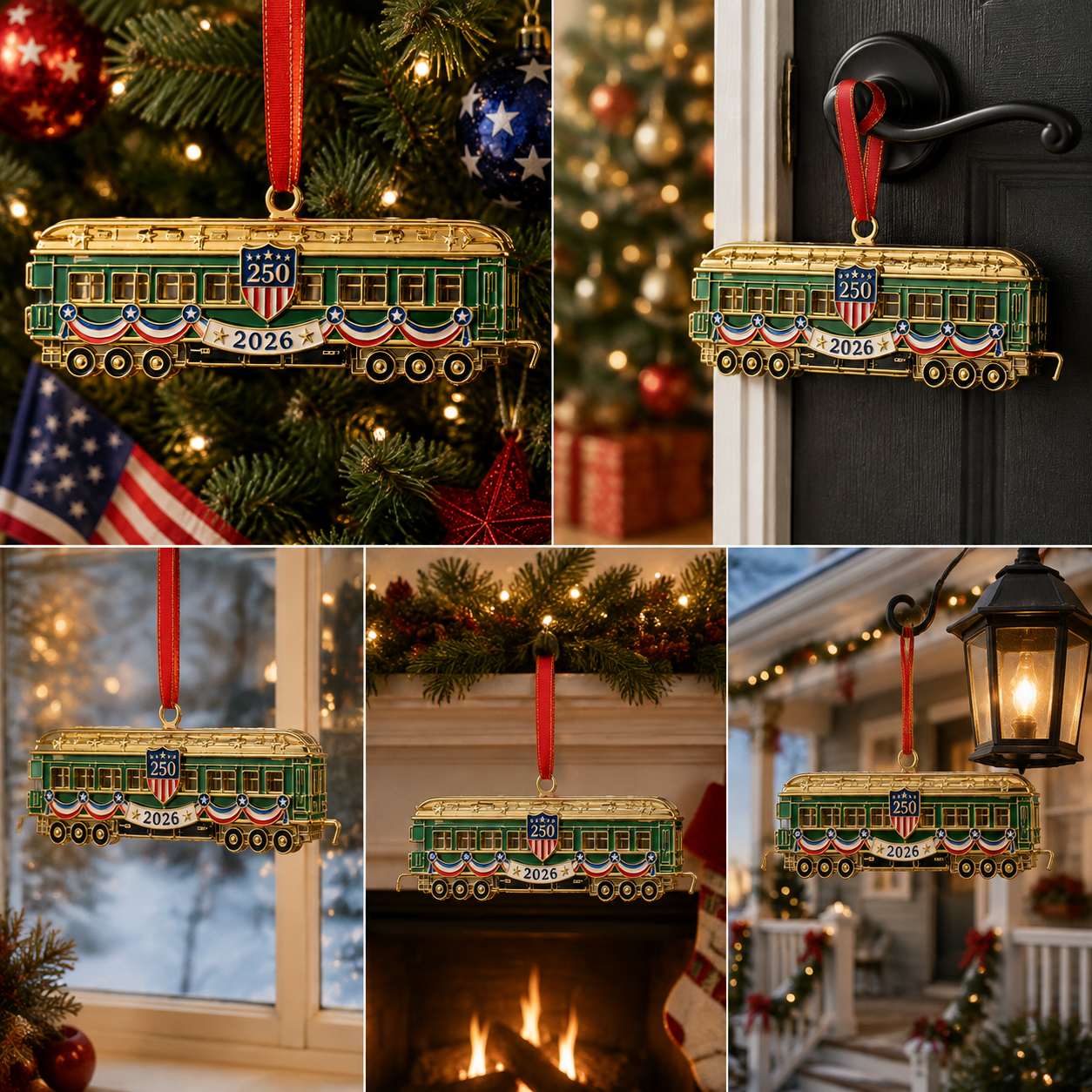 🔥Last 30pcs✨⏰ Limited anniversary edition✨49% OFF!🔥250th Anniversary Edition Gold-and-Green Vintage Tram