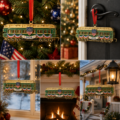 🔥Last 30pcs✨⏰ Limited anniversary edition✨49% OFF!🔥250th Anniversary Edition Gold-and-Green Vintage Tram