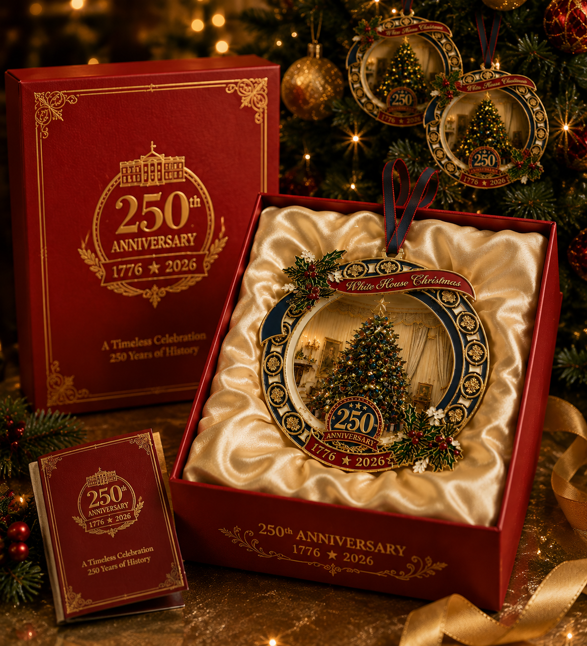 🔥Last 30pcs✨⏰ Limited anniversary edition✨49% OFF!🔥250th Anniversary View of the Christmas tree in the White House bedroom