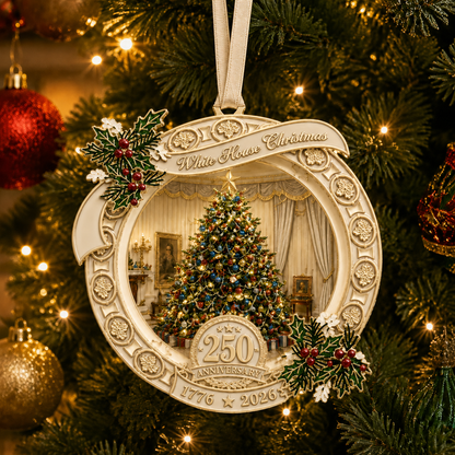 🔥Last 30pcs✨⏰ Limited anniversary edition✨49% OFF!🔥250th Anniversary View of the Christmas tree in the White House bedroom