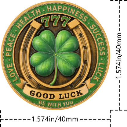 Lucky Elephant Coin with 4-Leaf Clover - image 8