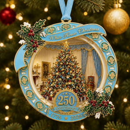 🔥Last 30pcs✨⏰ Limited anniversary edition✨49% OFF!🔥250th Anniversary View of the Christmas tree in the White House bedroom