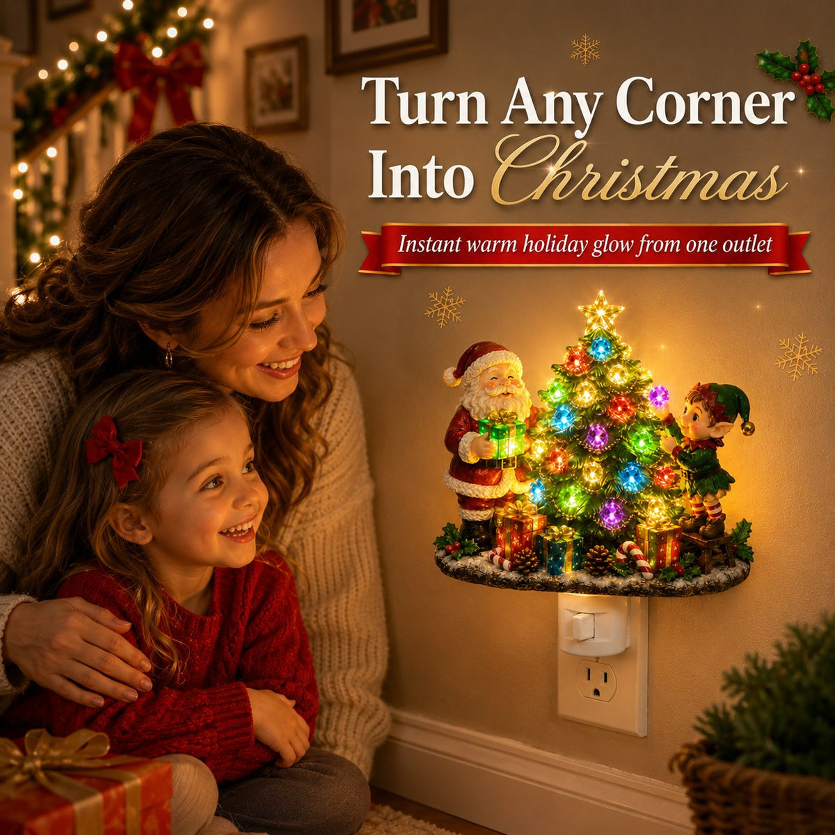 🎄 Jeweled Christmas Tree Plug-In Night Light - image 4