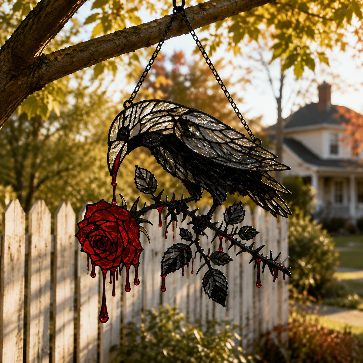 ✨Halloween Dripping-Blood Crow Decoration