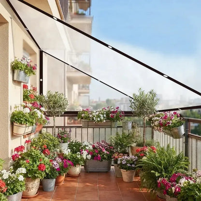 Clear Waterproof PE Tarp, Transparent Outdoor Cover with Metal Grommets🛡️ - image 1