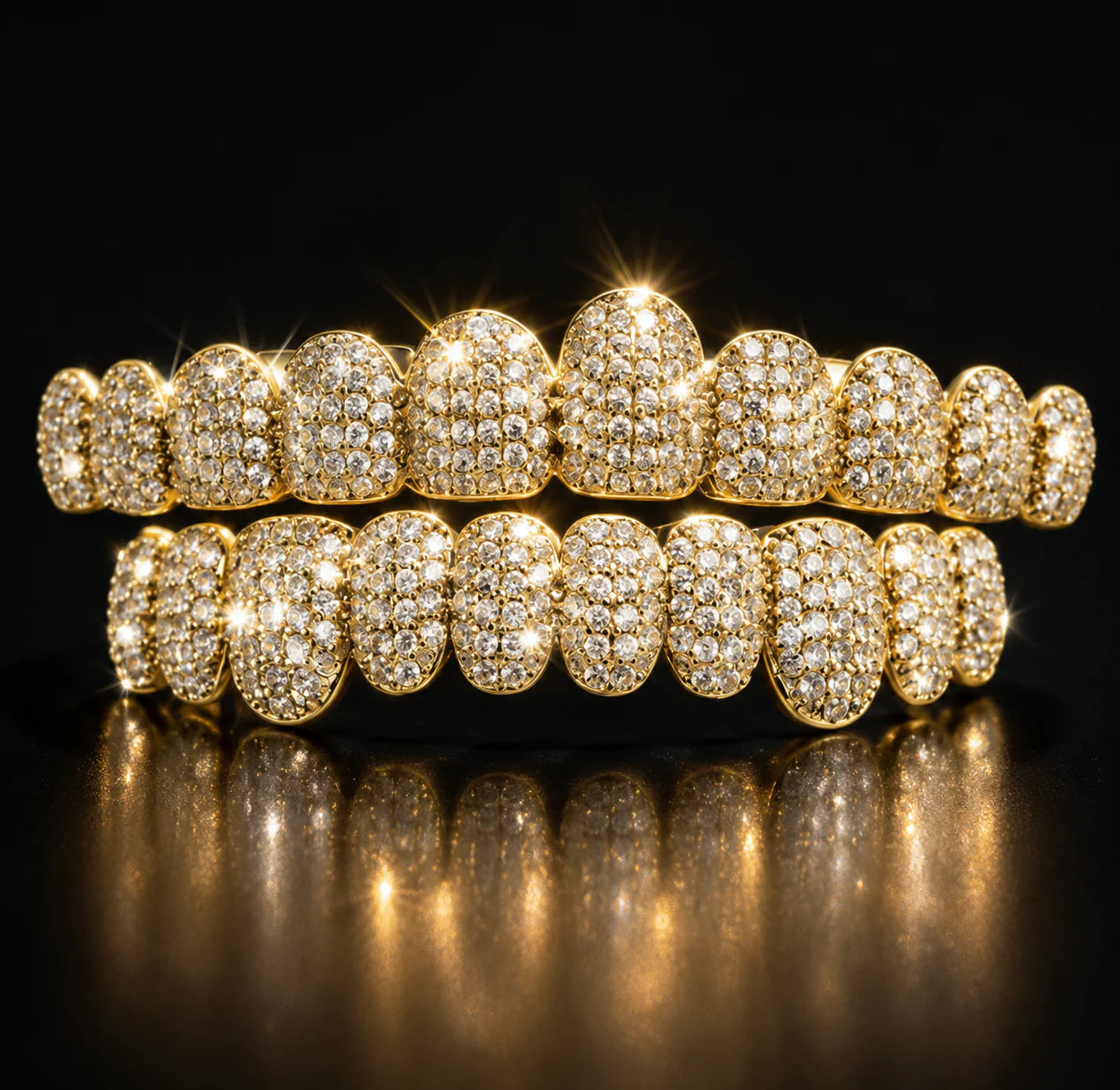 🔥💖HIP HOP DIAMOND GRILLZ - Full diamond crusted grillz for maximum shine